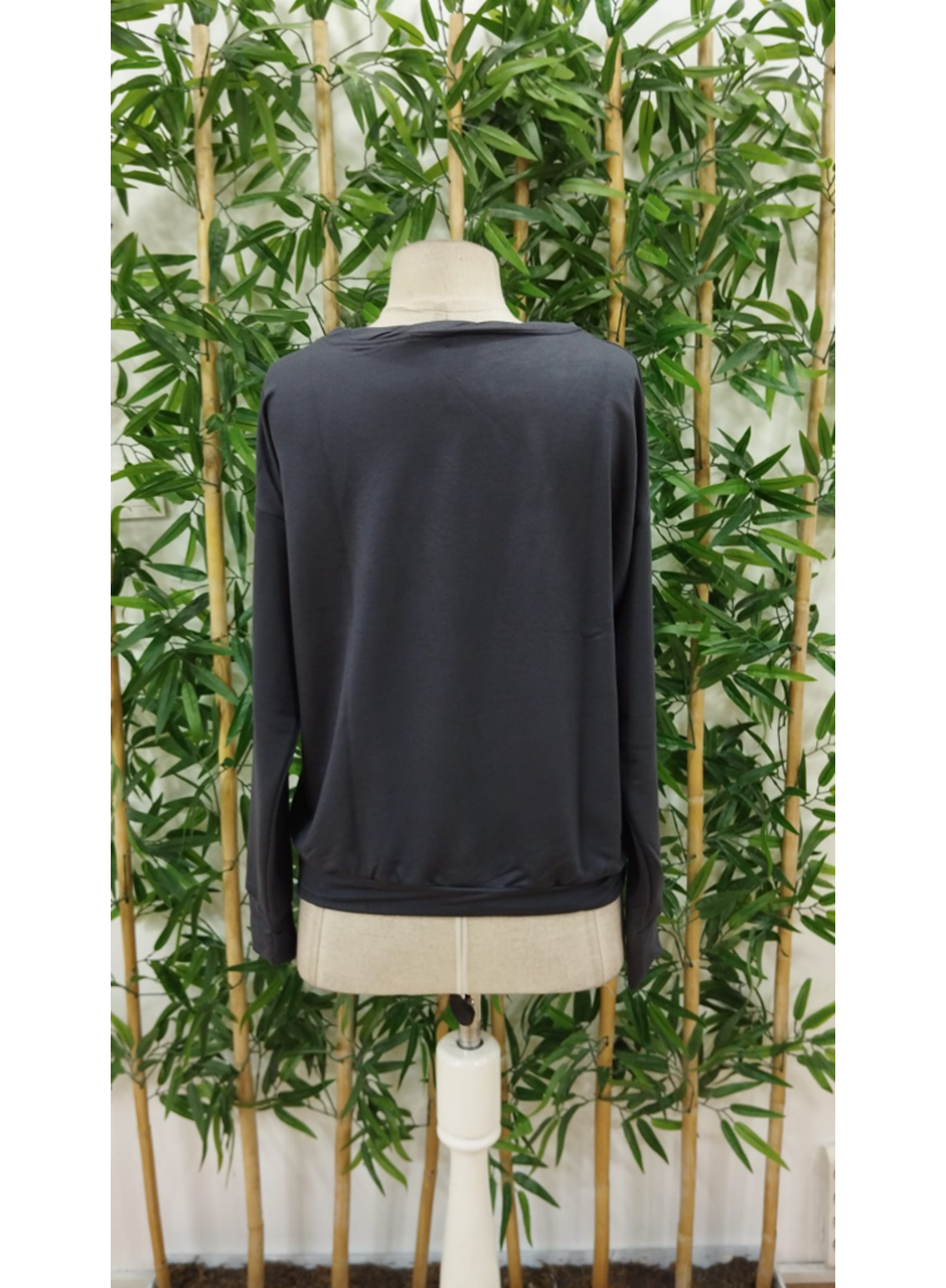 Kadın Yılbaşı özel Uzun Kollu Bisiklet Yaka Desenli Viskon Iki Iplik Bluz