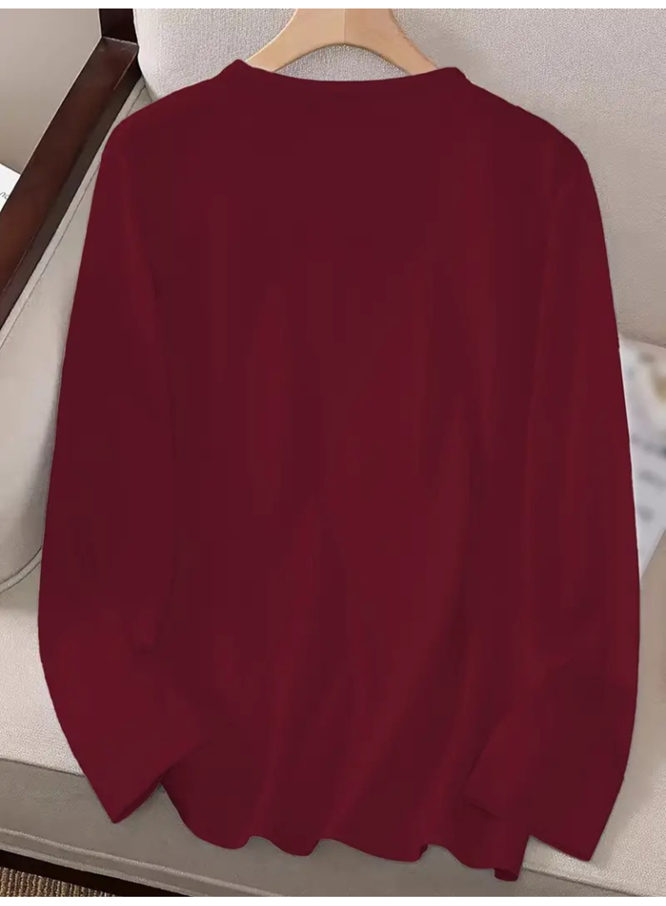 Kadın Uzun Kollu Bisiklet Yaka Ayçiçeği Desenli Viskon Bluz