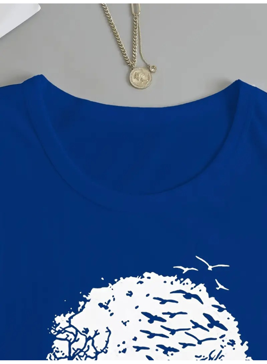 Kadın Uzun Kollu Bisiklet Yaka Ayçiçeği Desenli Viskon Bluz