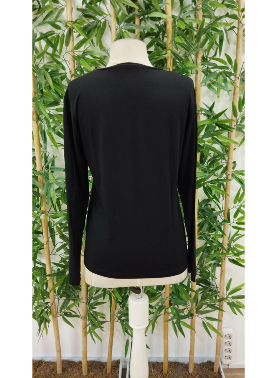 Kadın Uzun Kollu Bisiklet Yakabe Youdesenli Viskon Bluz