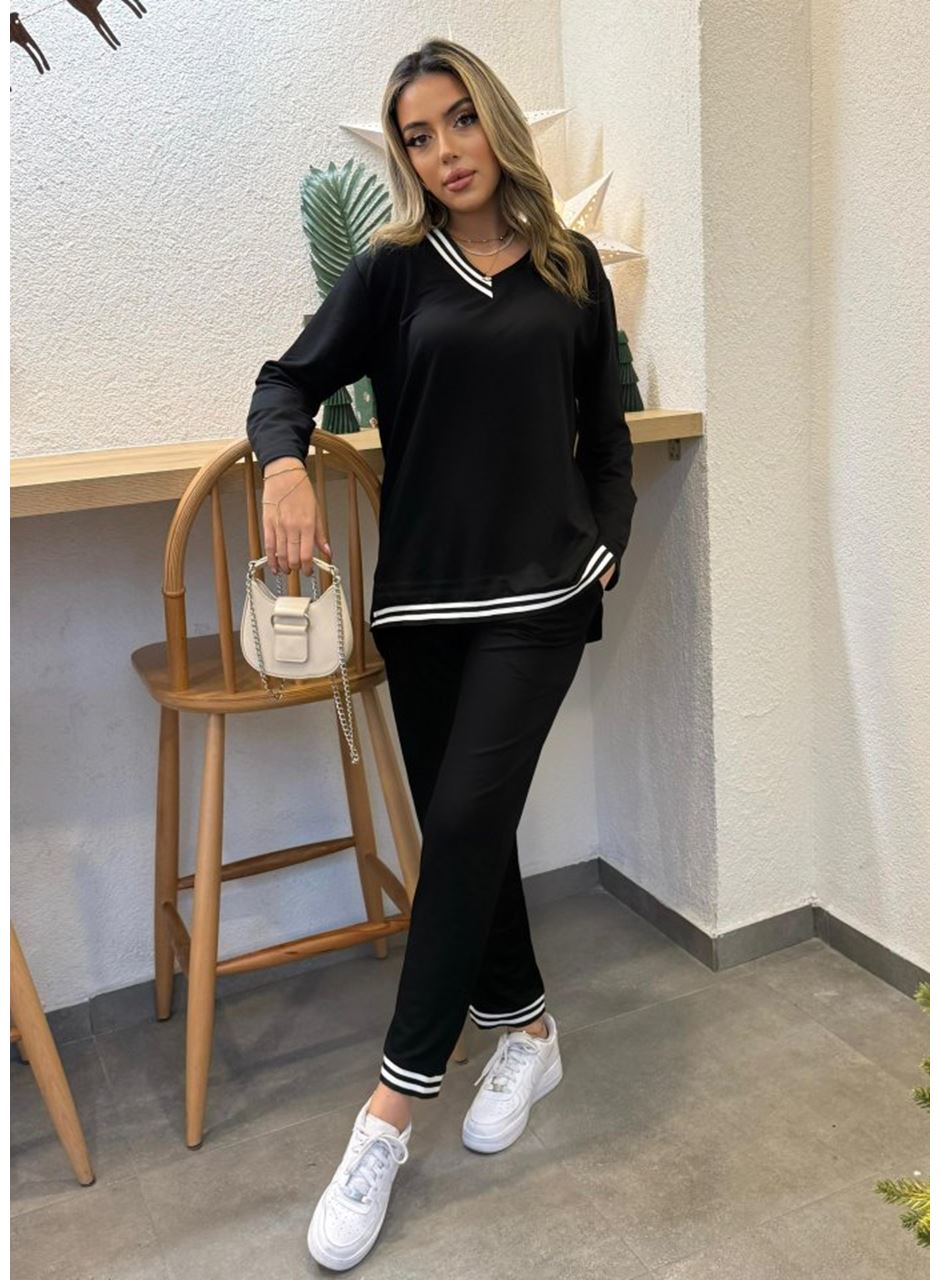 Kadın Yeni Sezon Uzun Kollu Ribana Detay Ikili Takım