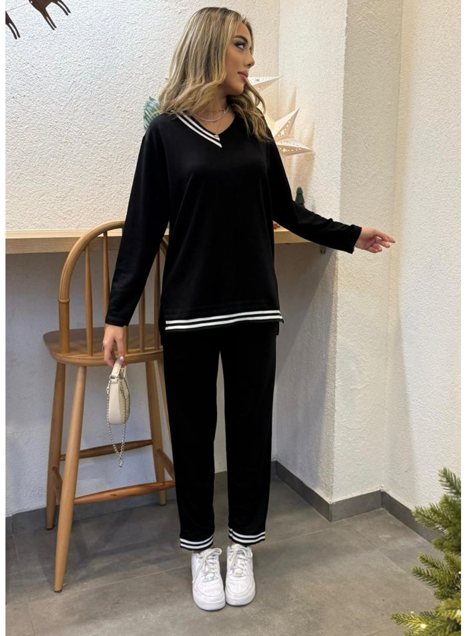 Kadın Yeni Sezon Uzun Kollu Ribana Detay Ikili Takım