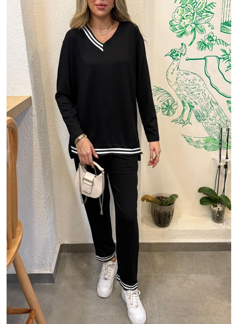 Kadın Yeni Sezon Uzun Kollu Ribana Detay Ikili Takım