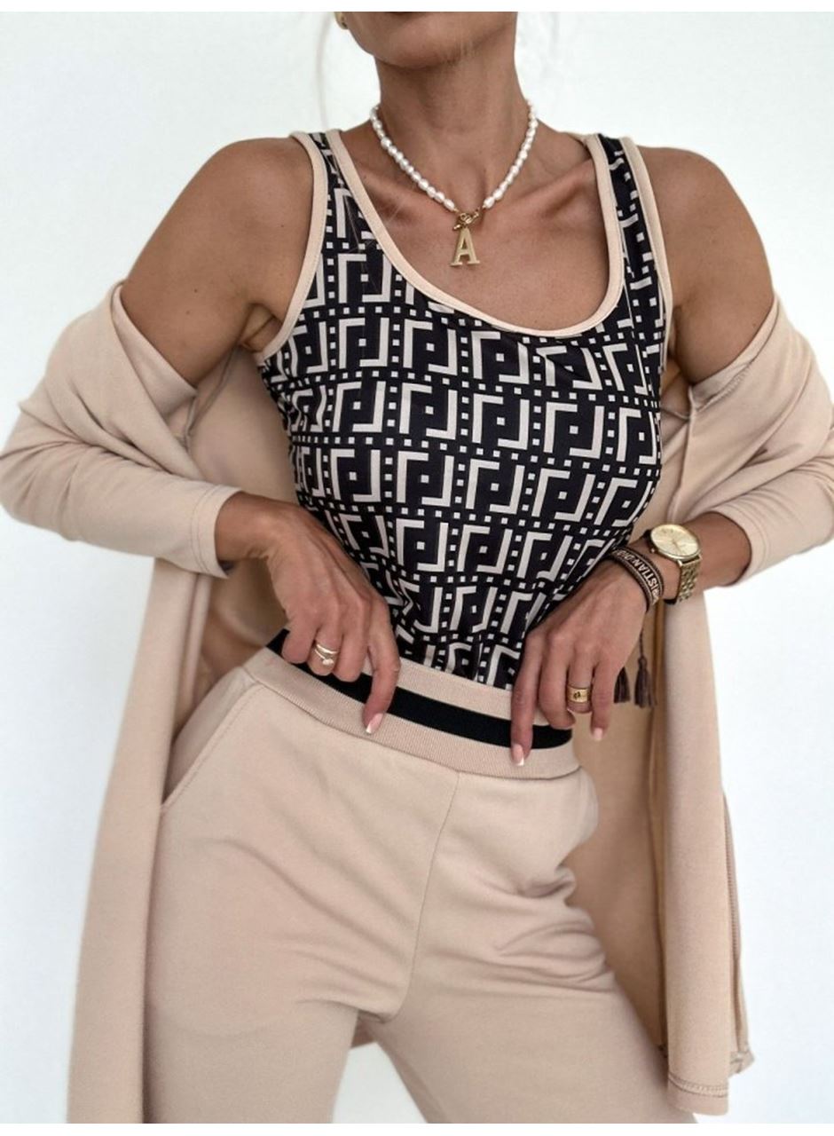 Kadın Uzun Kollu Krep üçlü Takım