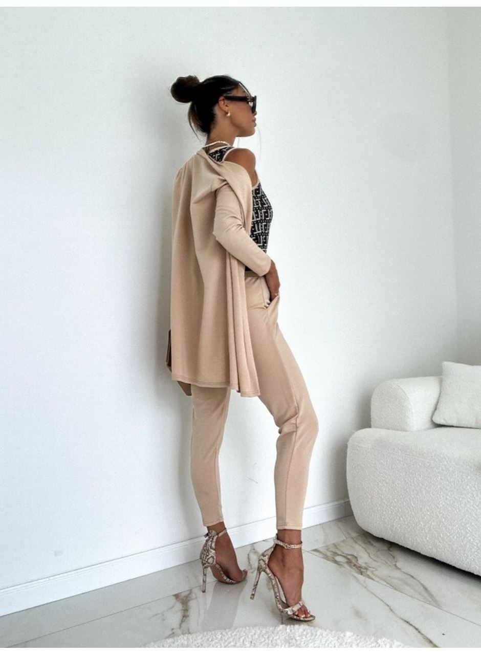 Kadın Uzun Kollu Krep üçlü Takım