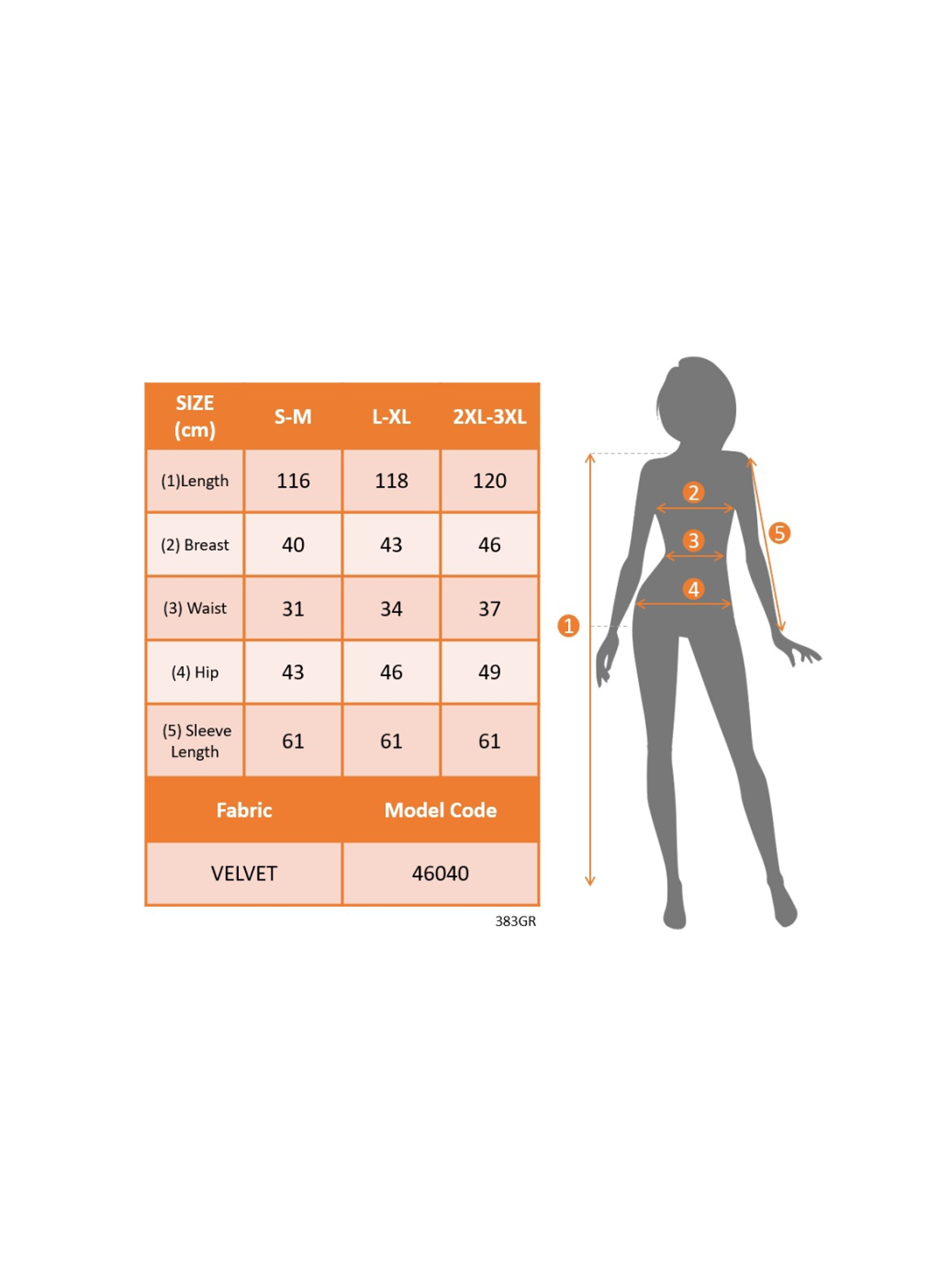 Kadın Uzun Kollu Kruvaze Yaka Belden Büzgü Detay Midi Kadife Elbise