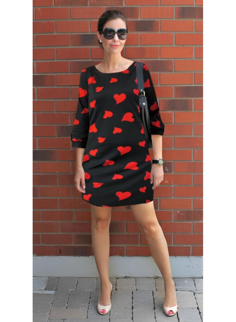 Kadın Uzun Kollu Bisiklet Yaka Dalgıç Mini Boy Elbise