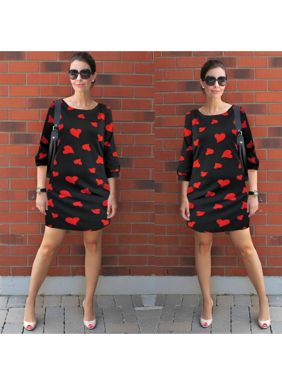 Kadın Uzun Kollu Bisiklet Yaka Dalgıç Mini Boy Elbise