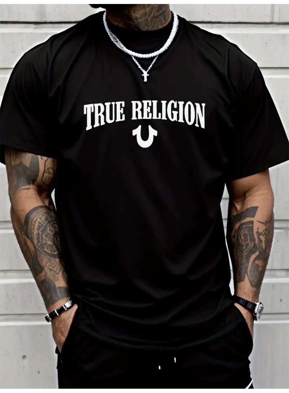 Erkek True Religion Baskılı Süprem T-shirt