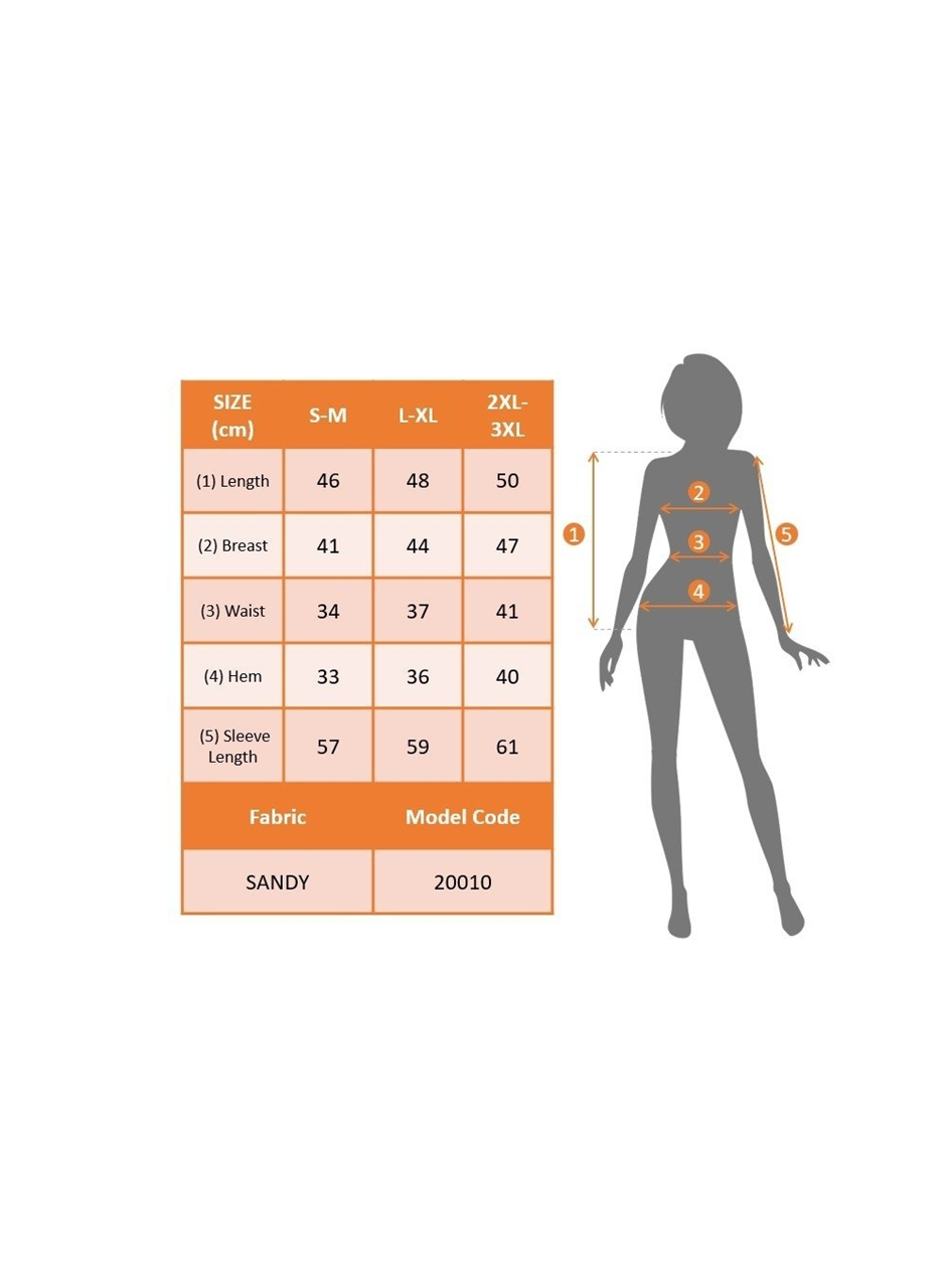 Kadın Uzun Kollu Kare Yaka Göğüs Büzgü Detay Sandy Bluz