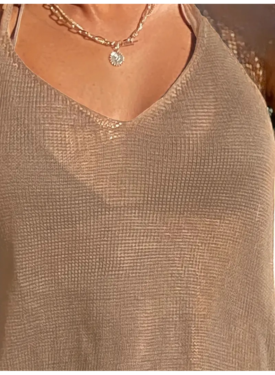 Kadın Eteği Büzgü Detay Boyundan Bağlamalı Mini Triko Pareo