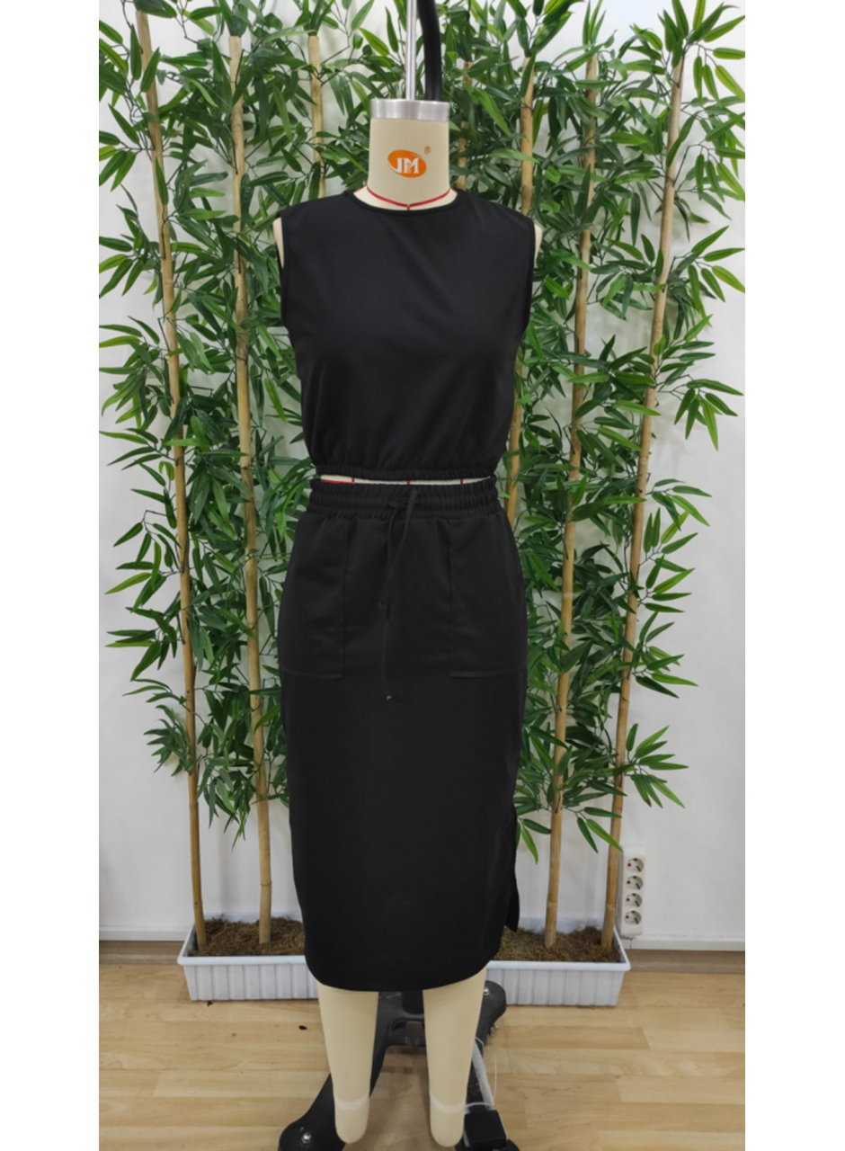 Kadın Iki Iplik Crop Etek Ikili Takım