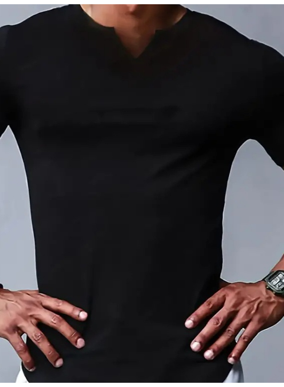 Erkek Kısa Kollu V Yaka Süprem T-shirt