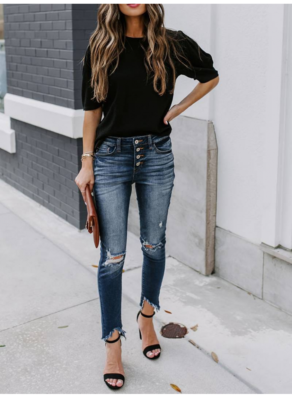 Kadın Kısa Kollu Pileli Balon Kol Bürümcük Bluz