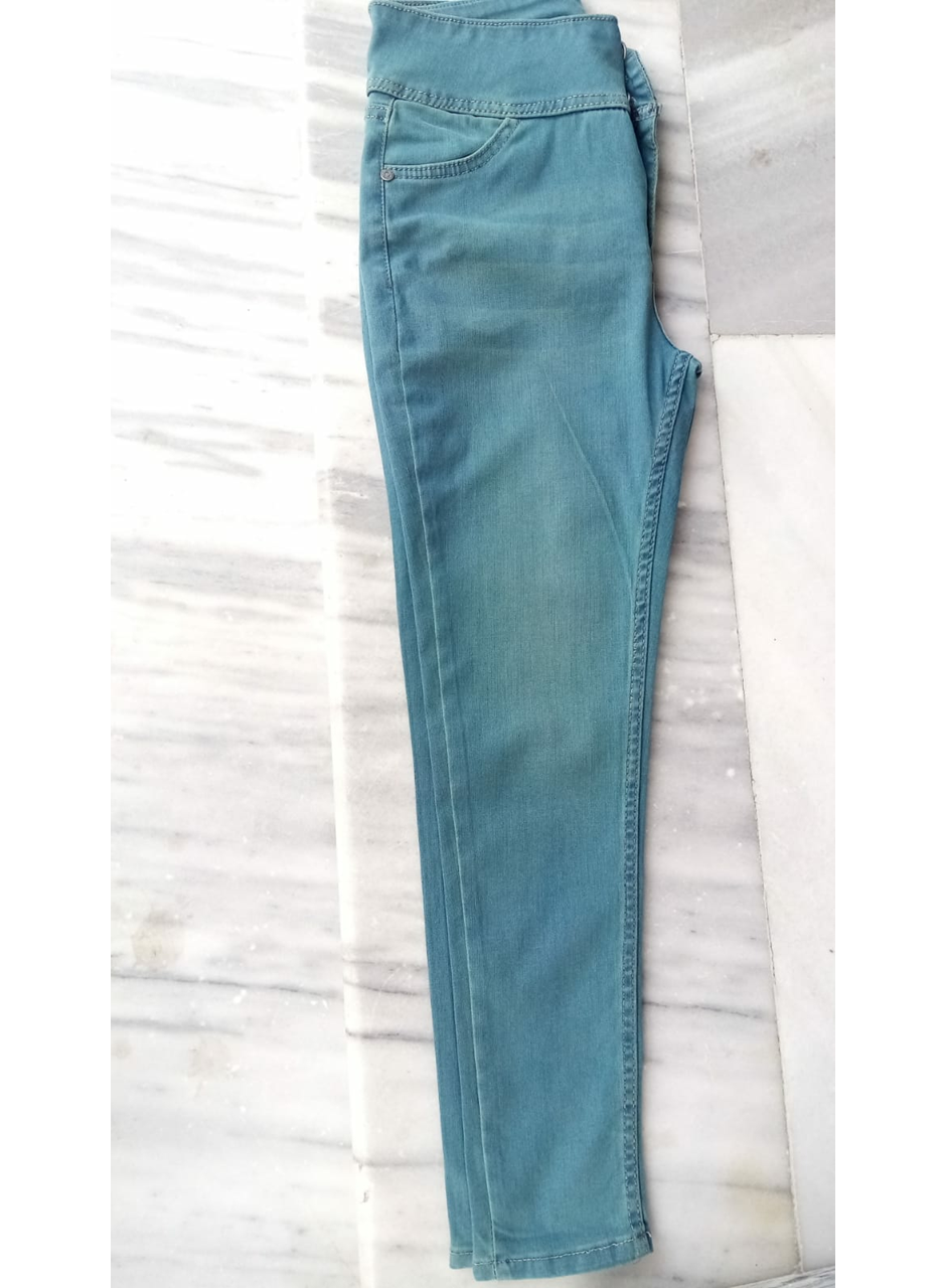 Yüksek Bel Likralı Jean Pantolon 90 Cm