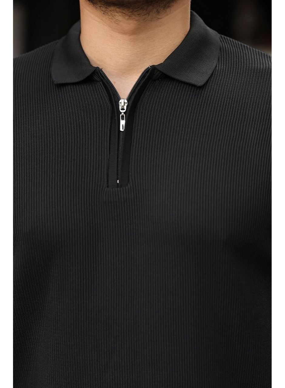 Erkek Selanik örme Yakalı Uzun Kollu Triko