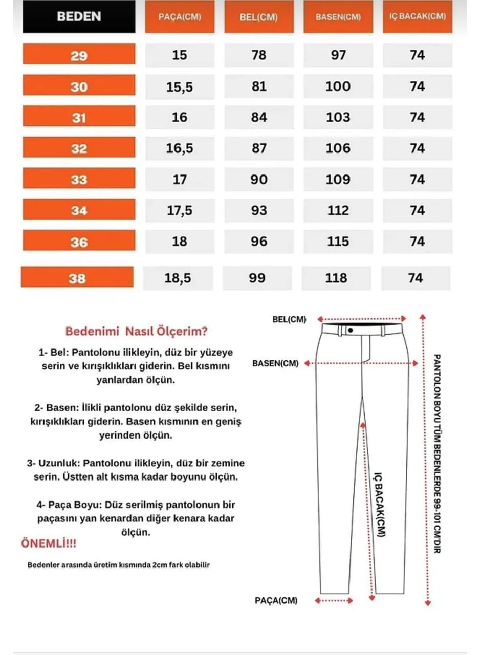 Erkek Slim Fit Dilli Kumaş Pantolon