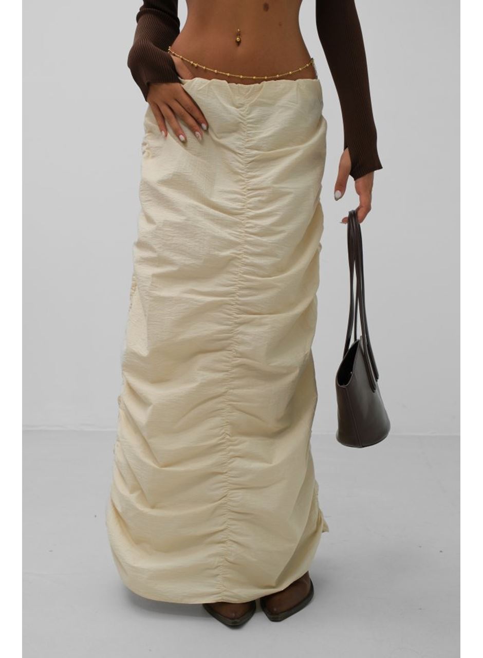 Büzgü Detay Maxi Etek