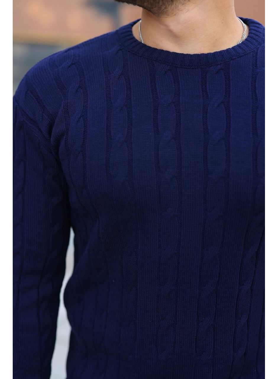 Erkek örgü Desen Bisiklet Yaka Kazak