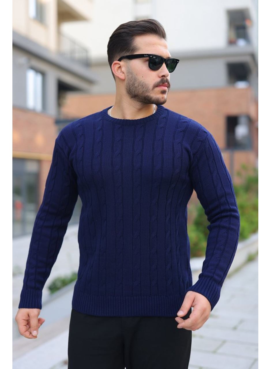 Erkek örgü Desen Bisiklet Yaka Kazak