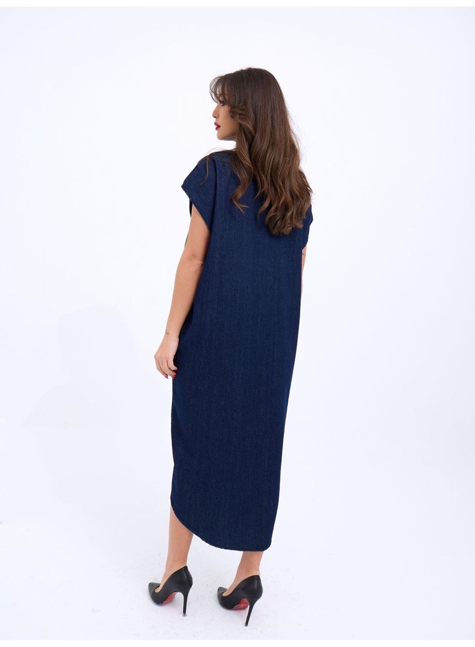 7348 KOT ELBİSE-MAVİ