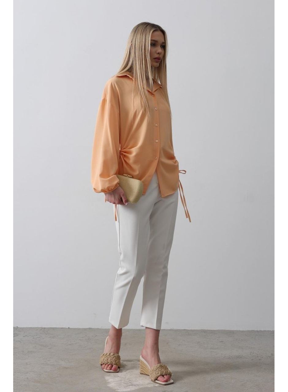 Biye Detaylı Ayrobin Gömlek - Somon