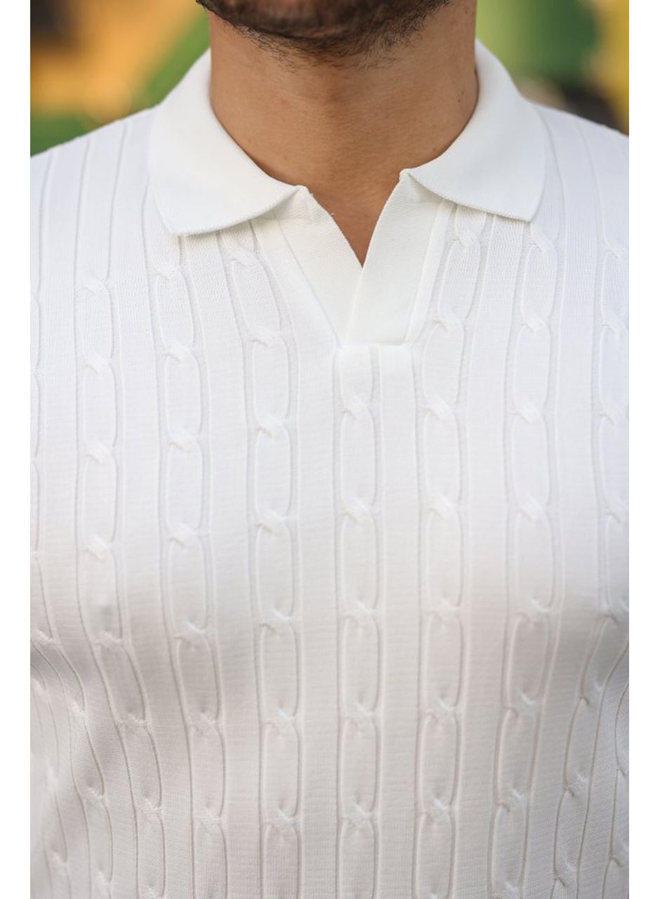 Erkek Saç örgü Desen Uzun Kollu Triko