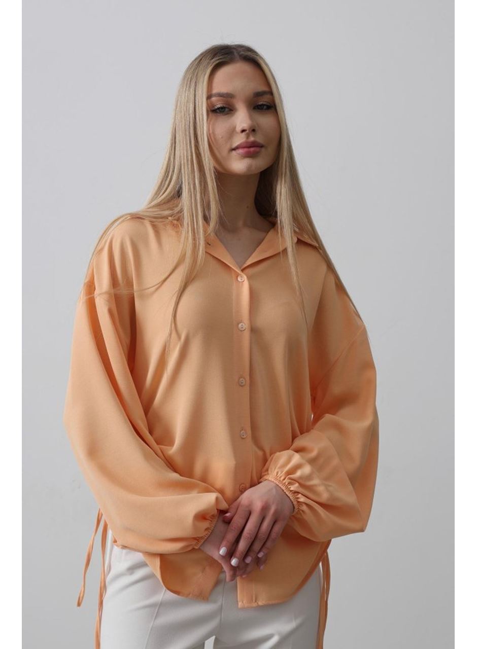 Biye Detaylı Ayrobin Gömlek - Somon