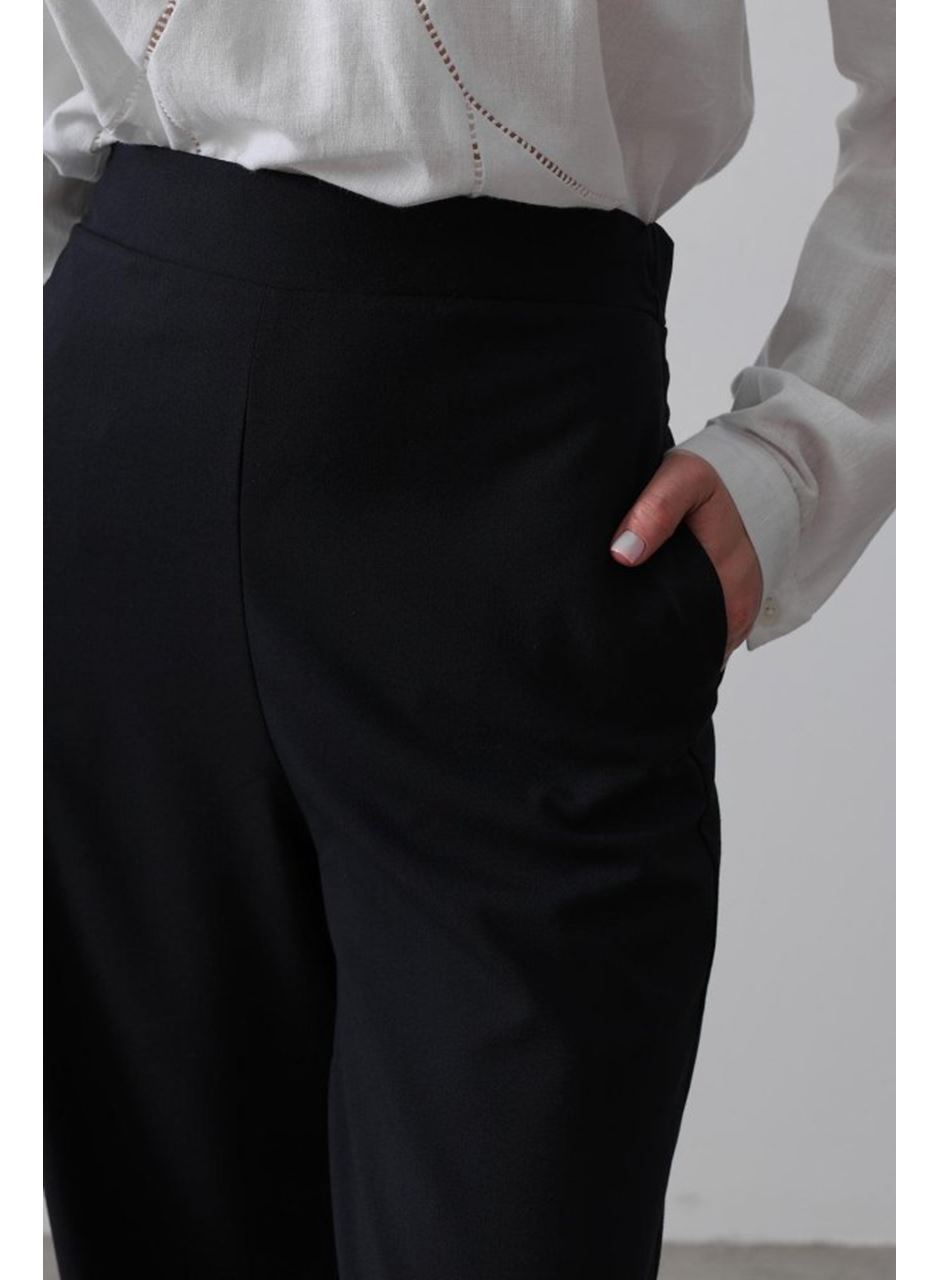 Beli Yarım Lastikli Palazzo Pantolon - Lacivert