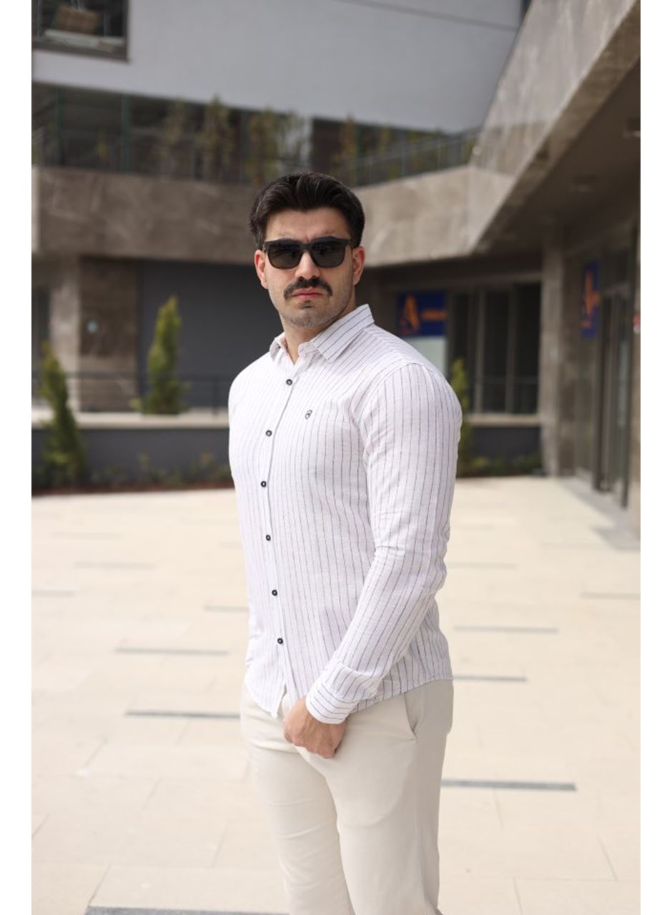 Erkek çizgi Desenli Gömlek