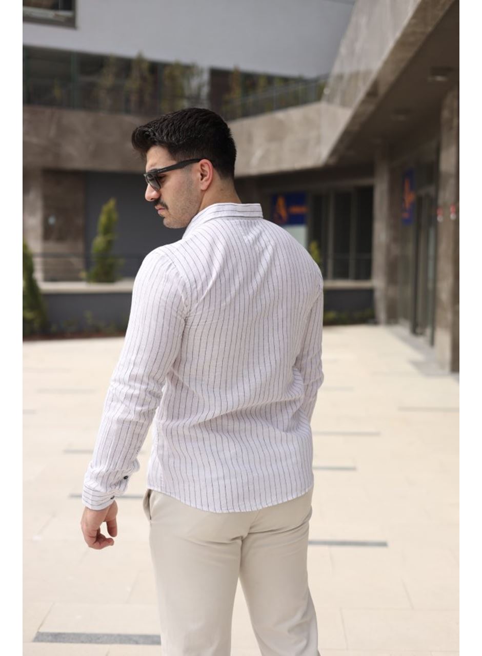 Erkek çizgi Desenli Gömlek