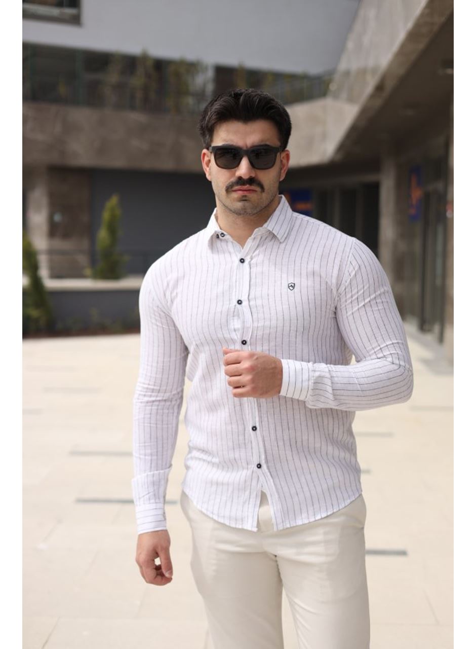 Erkek çizgi Desenli Gömlek