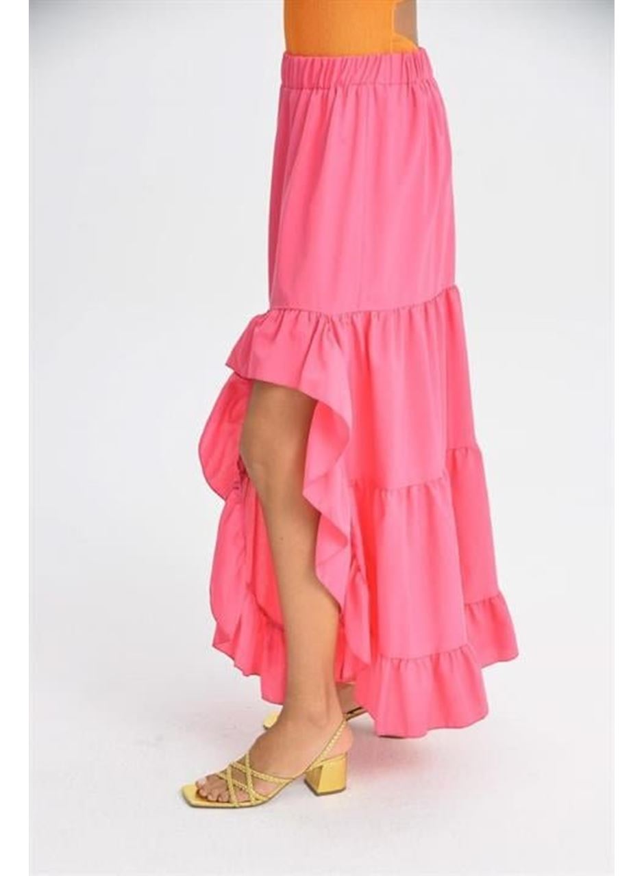 Audrey Fıfrlı Yırtmaç Detay Etek 4037