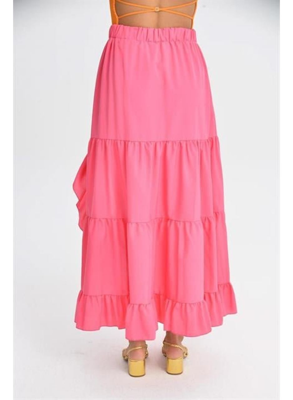 Audrey Fıfrlı Yırtmaç Detay Etek 4037