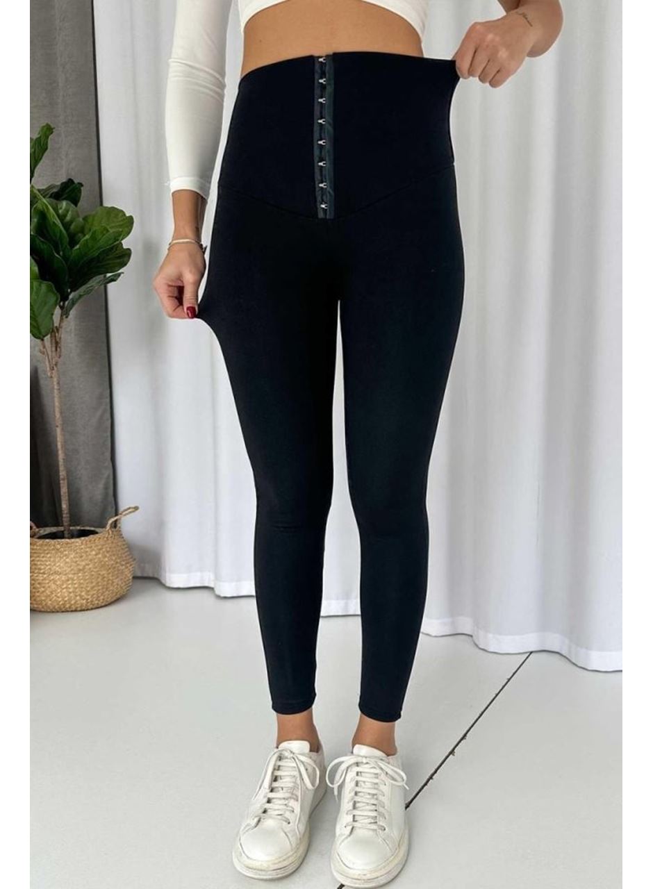 Kadın Yüksek Bel Korse Ve Kopça Detay çelik Toparlayıcı Tayt