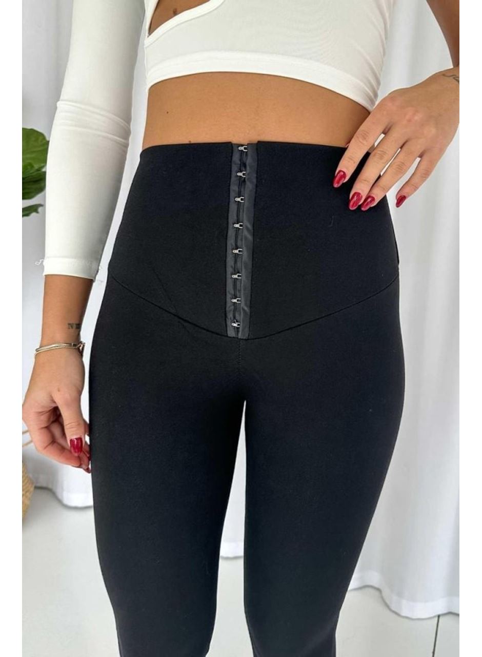 Kadın Yüksek Bel Korse Ve Kopça Detay çelik Toparlayıcı Tayt