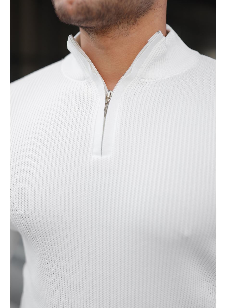 Erkek Balıkçı Zip Yaka Uzun Kollu Triko