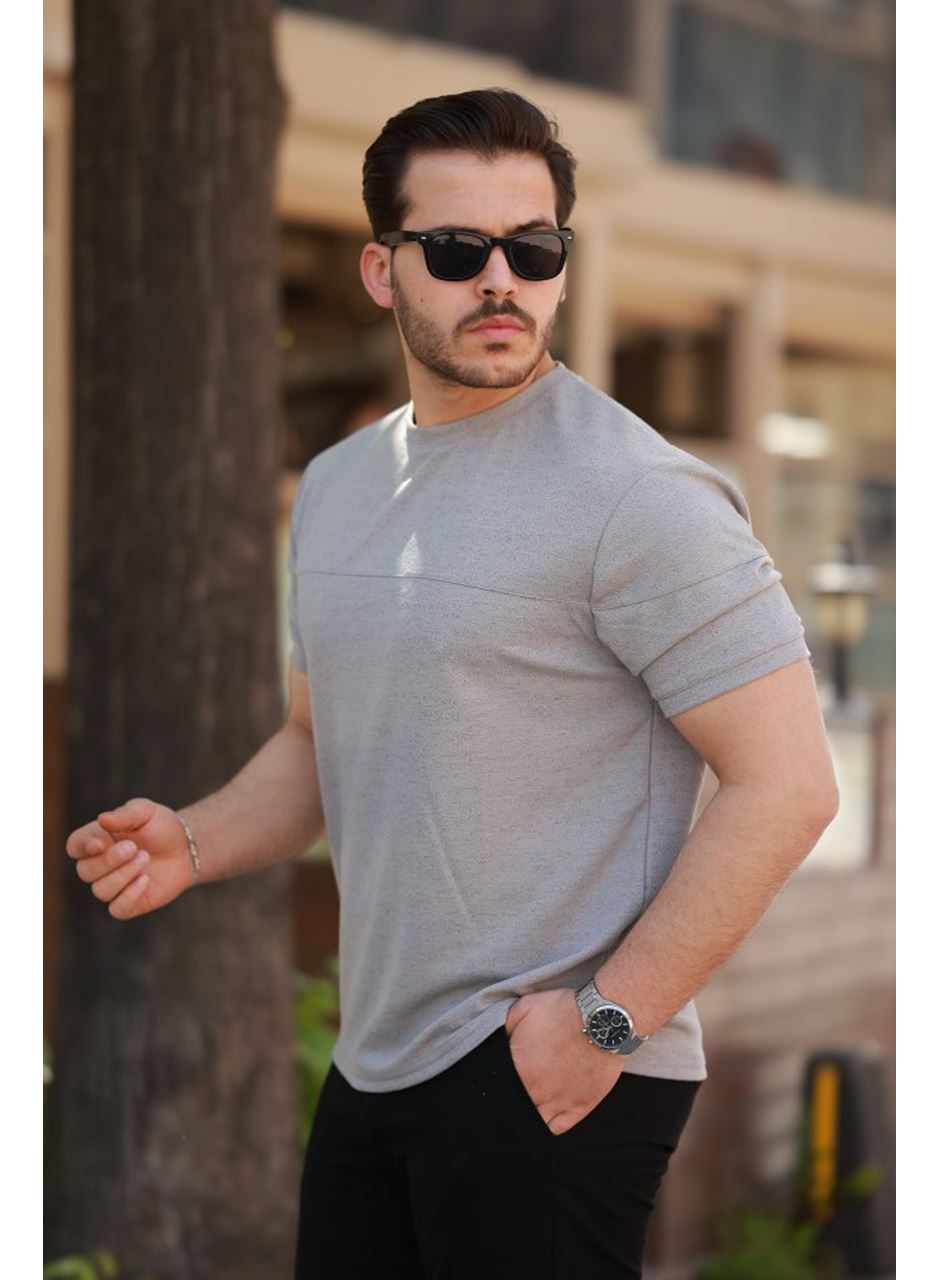 Erkek Oversize Bisiklet Yaka Kısa Kollu T-shirt