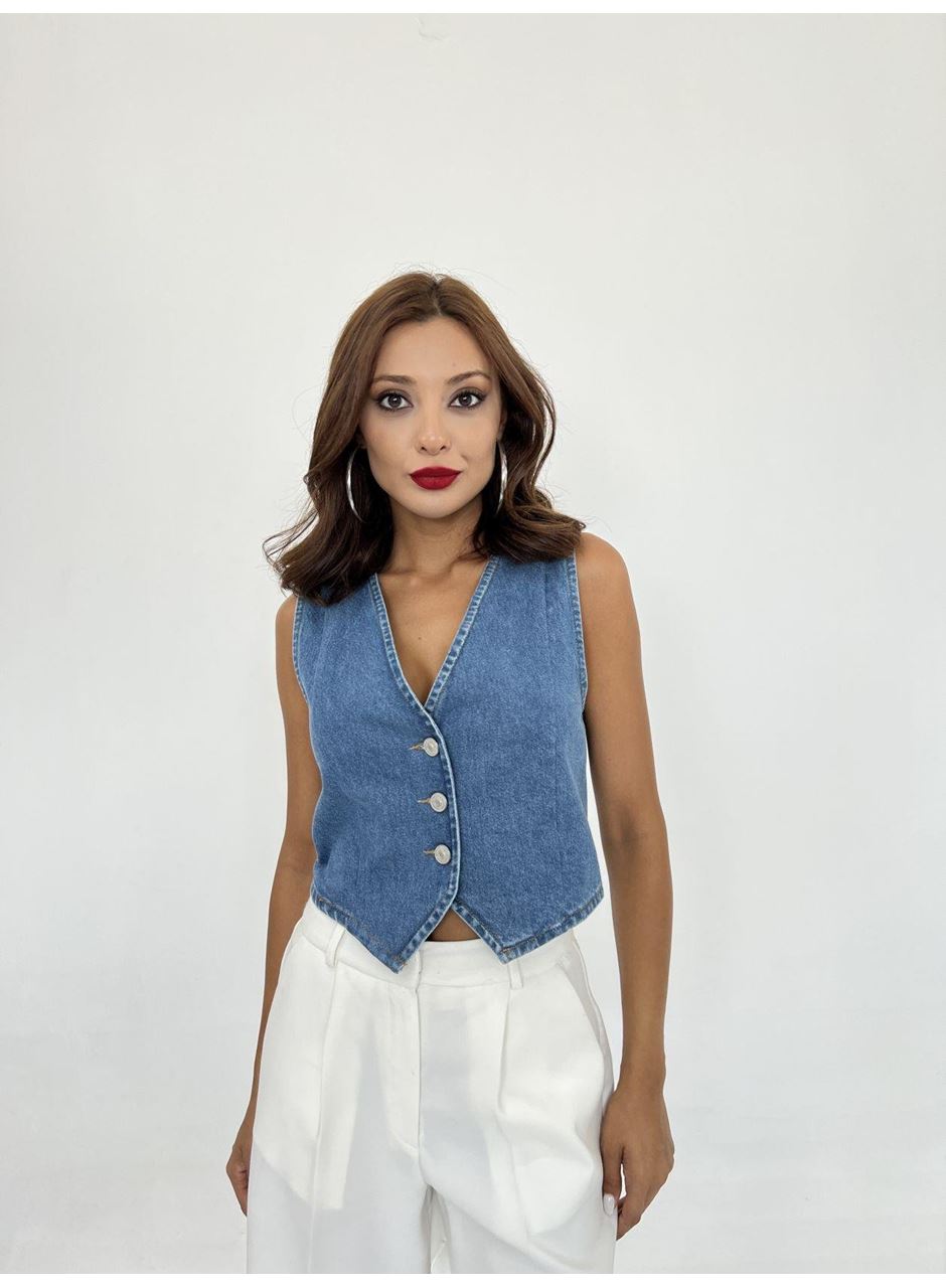 6887 KOT YELEK-MAVİ