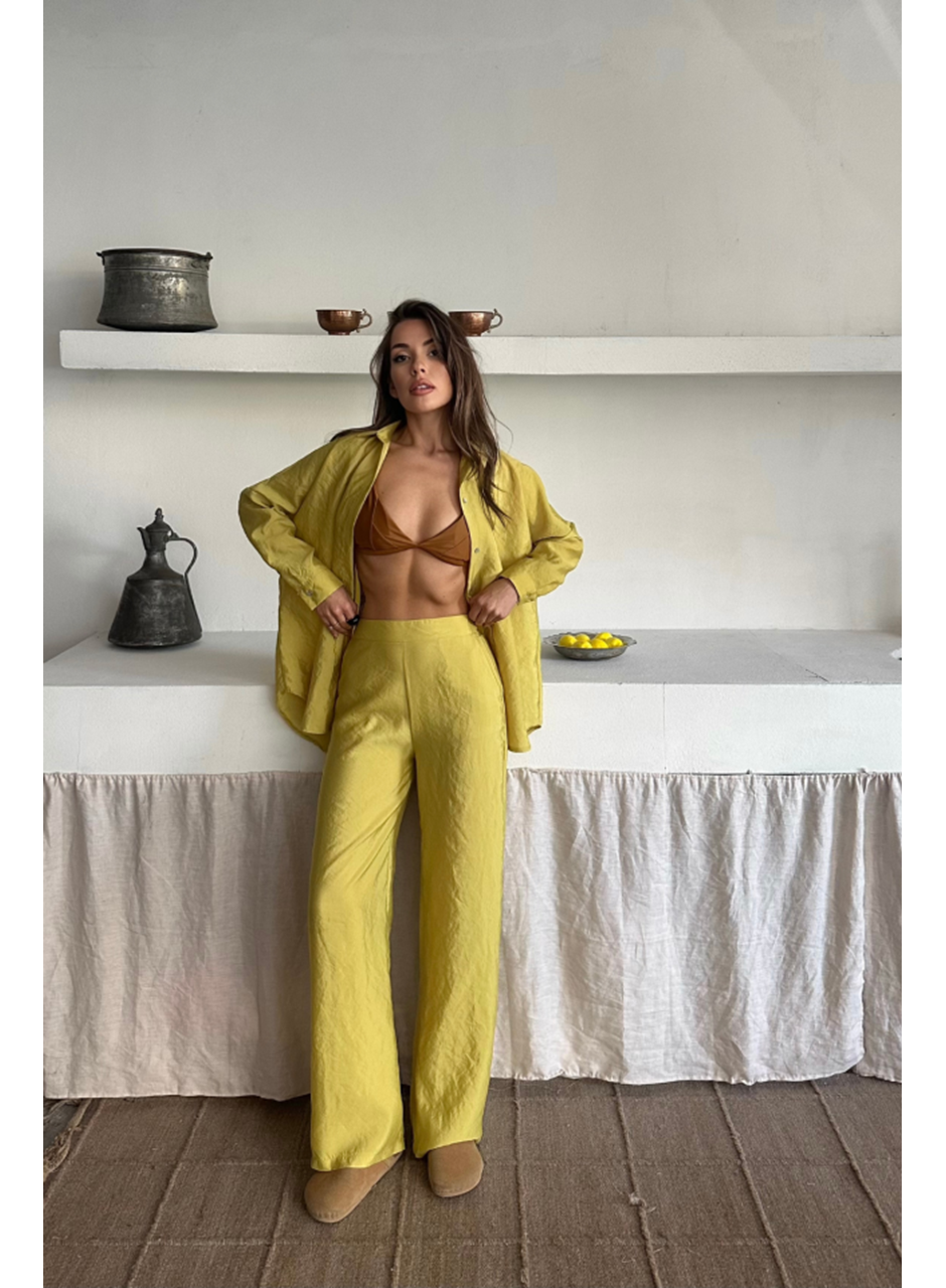 GÖMLEK-PANTOLON TAKIM CUPRA KUMAŞ - Yağ Yeşili