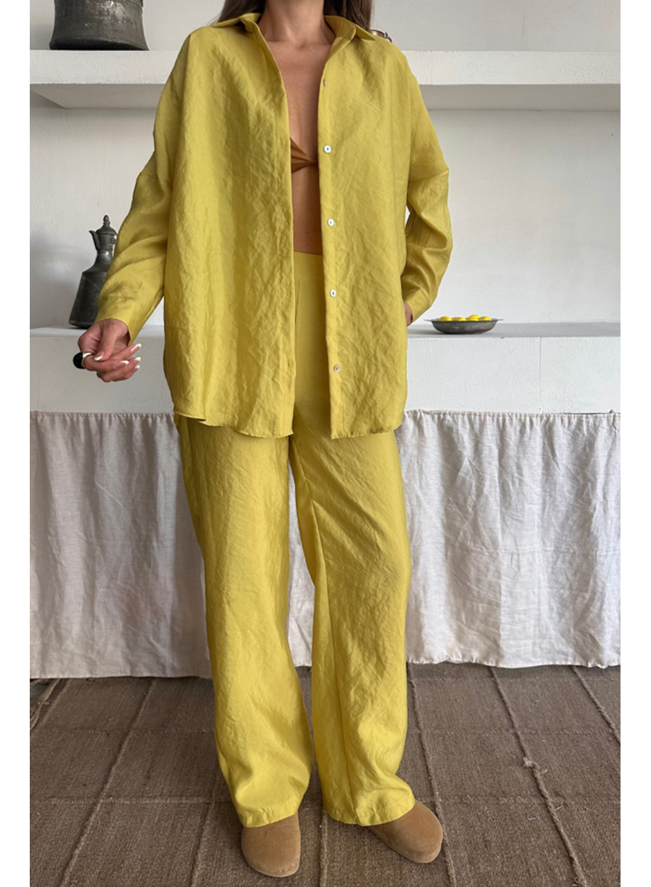 GÖMLEK-PANTOLON TAKIM CUPRA KUMAŞ - Yağ Yeşili