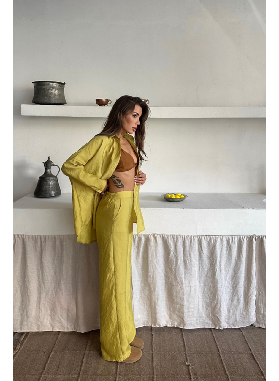 GÖMLEK-PANTOLON TAKIM CUPRA KUMAŞ - Yağ Yeşili