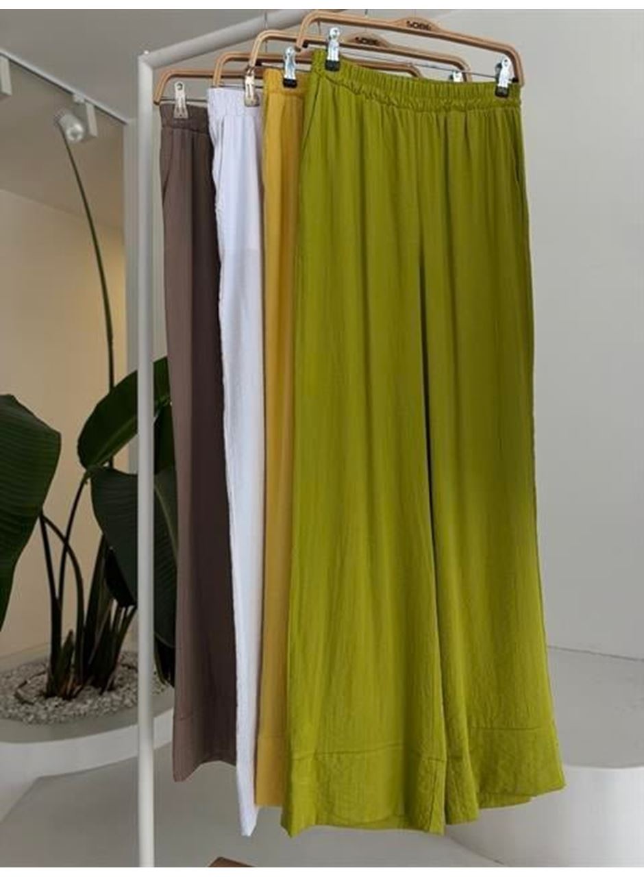 Kruvaze Model Klasik Pantolonlu Çupra Keten Takım 10191