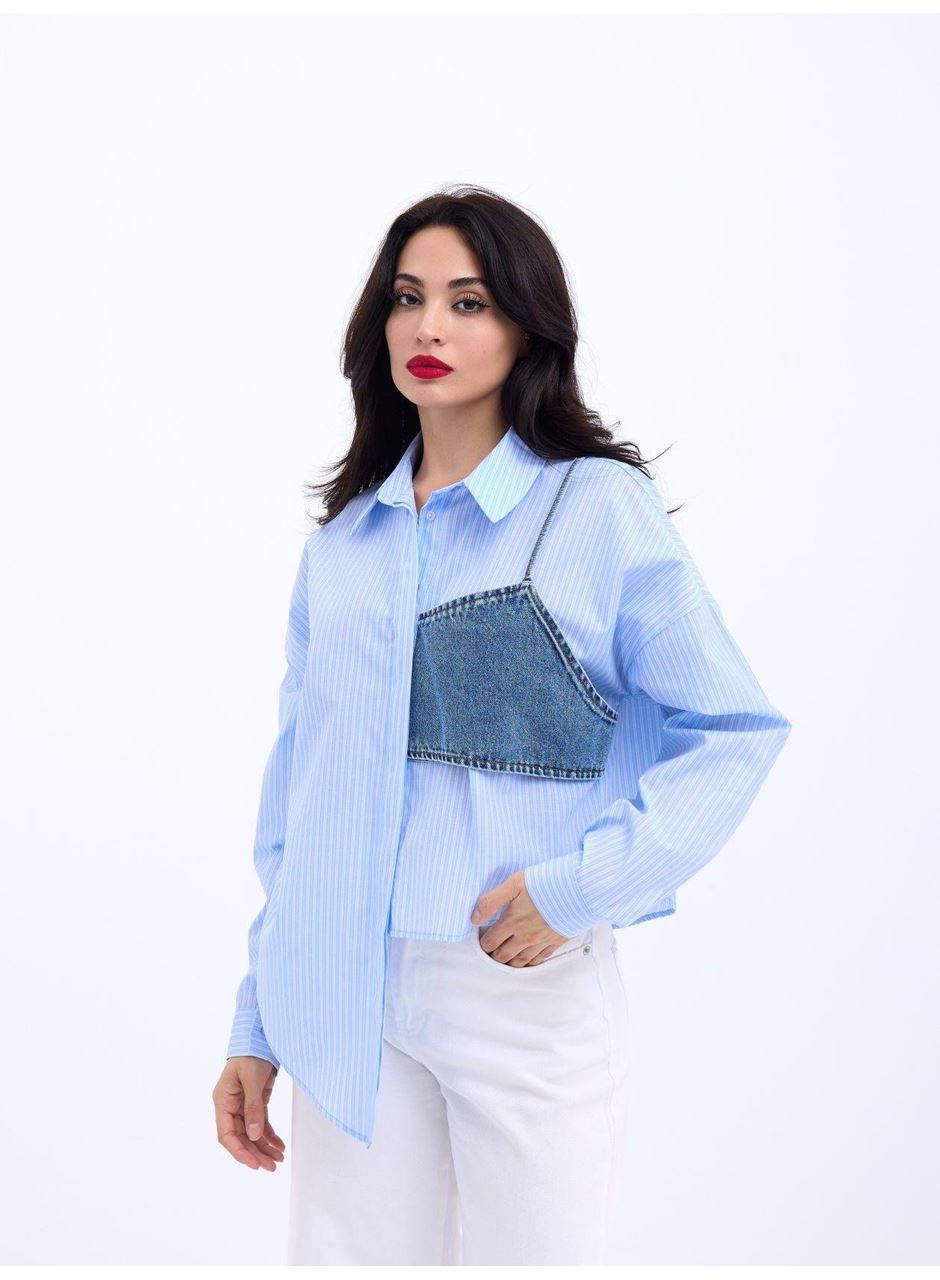 5419 GÖMLEK-SAN DİEGO ÇİZGİLİ