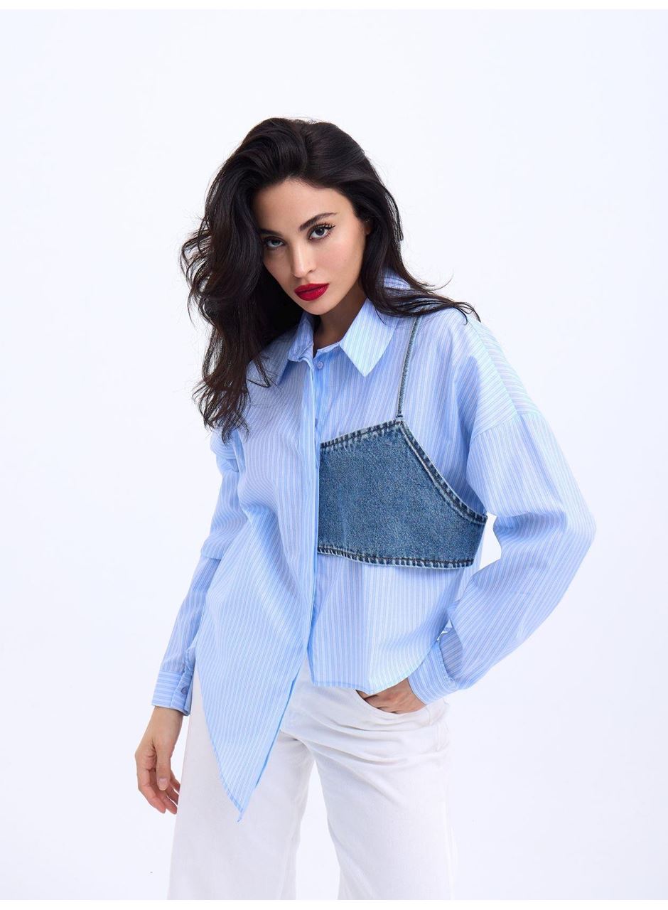 5419 GÖMLEK-SAN DİEGO ÇİZGİLİ