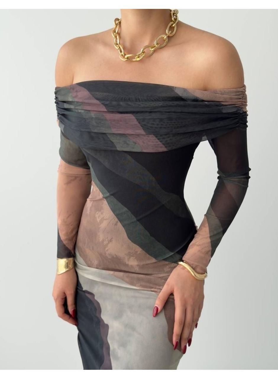 Sevilla Madonna Yaka Tül Elbise