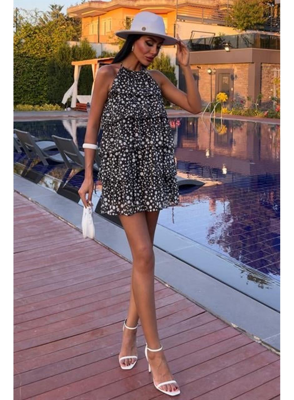 Fırfırlı Şifon Elbise 2905-08