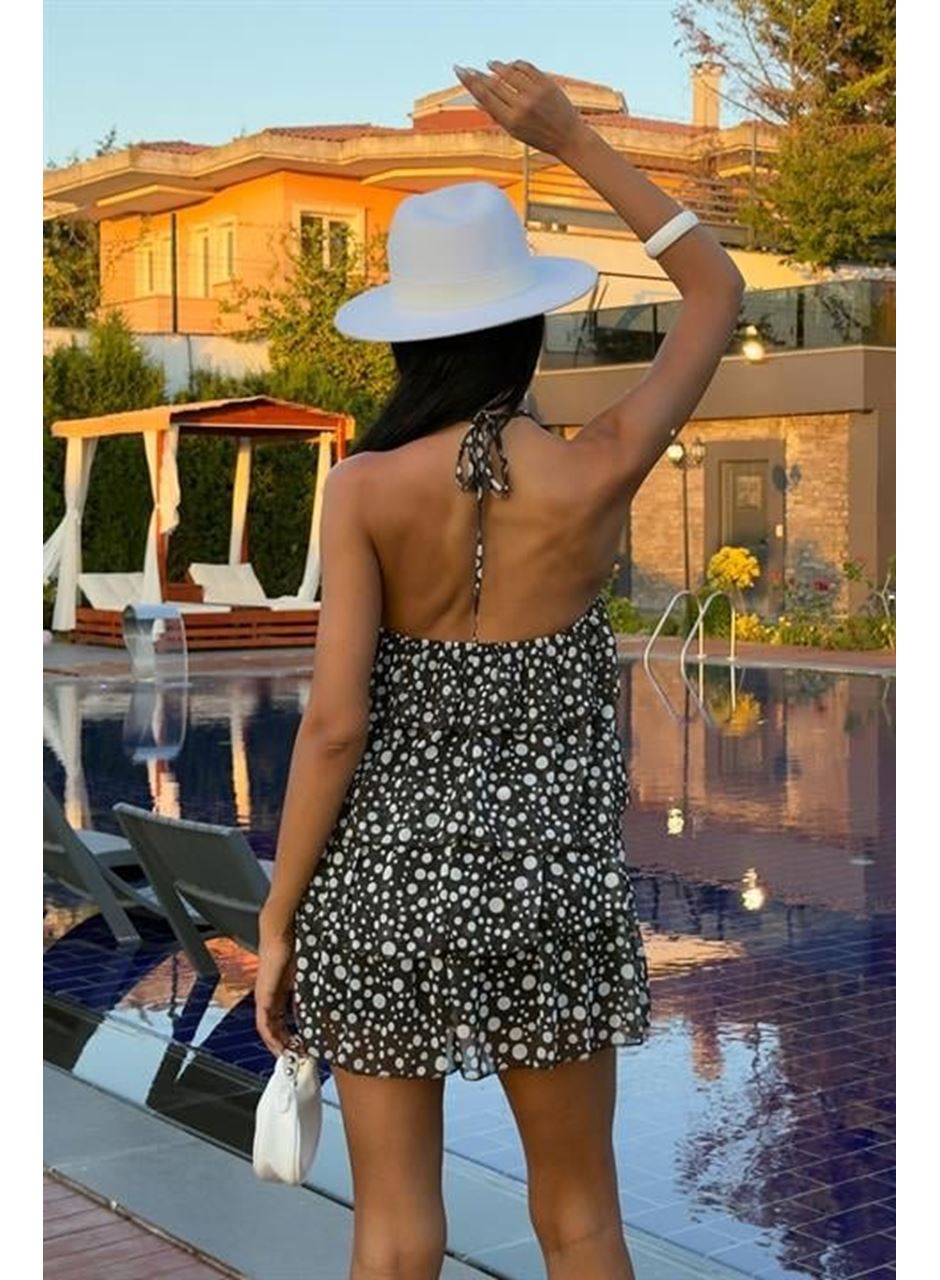 Fırfırlı Şifon Elbise 2905-08