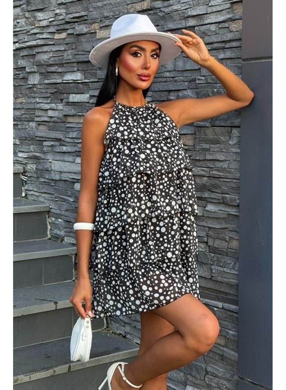 Fırfırlı Şifon Elbise 2905-08