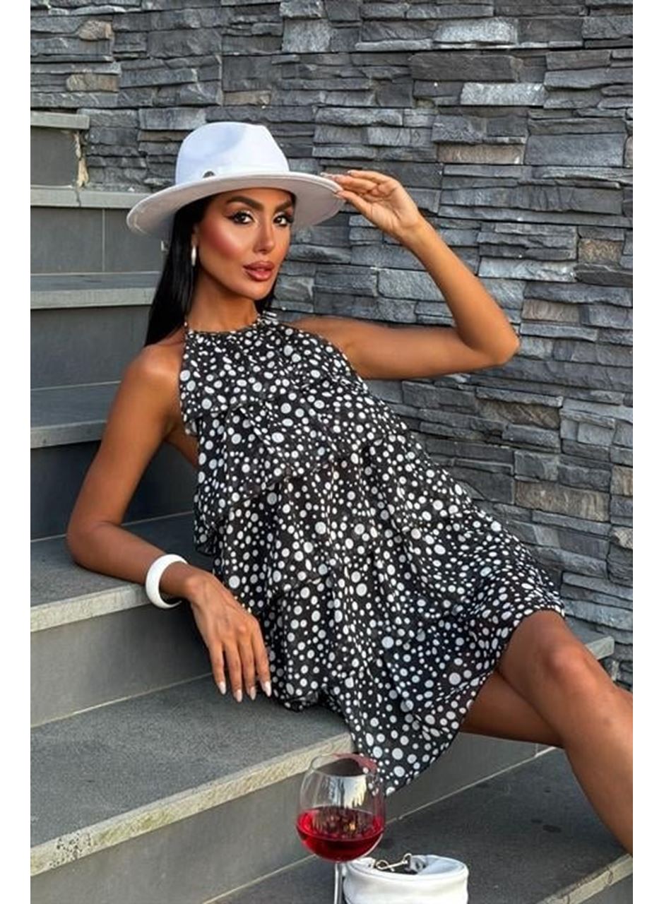 Fırfırlı Şifon Elbise 2905-08